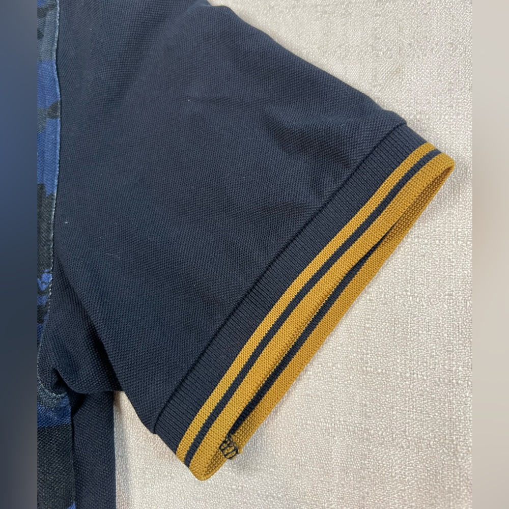 Fred Perry x A Bathing Ape BAPE Blue Camo Polo Men’s Size Medium - Picture 7 of 11